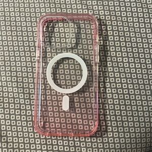 Light pink/ clear iPhone 12/13 pro max case, never used